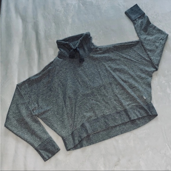 Free People Heather Gray Cowl Neck Sweatshirt - Picture 4 of 9